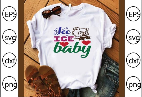 Ice Ice Baby: A Fresh Graphic Design Asset for Modern T-Shirt Designs