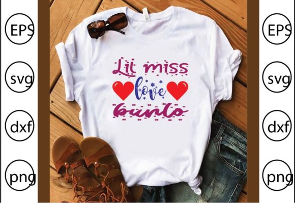 Lil Miss Love Bunlo: A Sweet Graphic for Local Branding & T-Shirt Designs