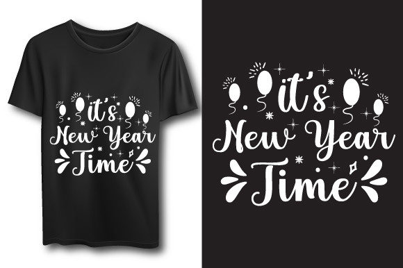 New Year Typography T-shirt Graphics for Print Templates
