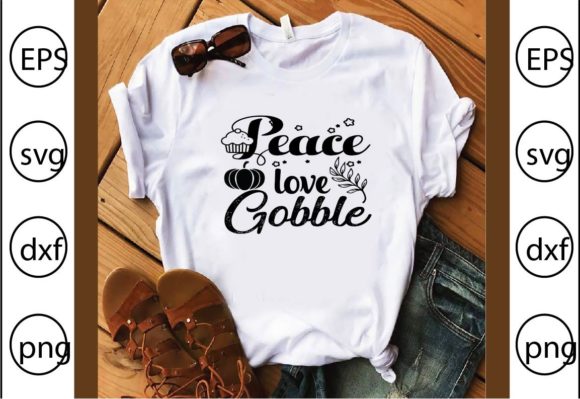 Peace Love Gobble: A Versatile Graphic for T-Shirt Designs and Content Publishing