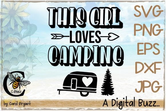 This Girl Loves Camping Graphic Design for T-Shirt Branding