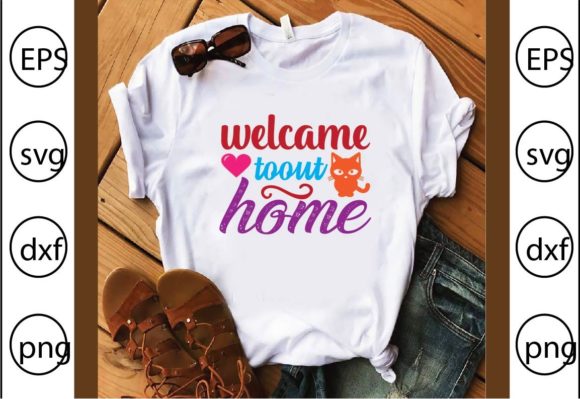Welcame to out Home: A Fresh Graphic Design Asset for T-Shirt Designs & Marketing Visuals